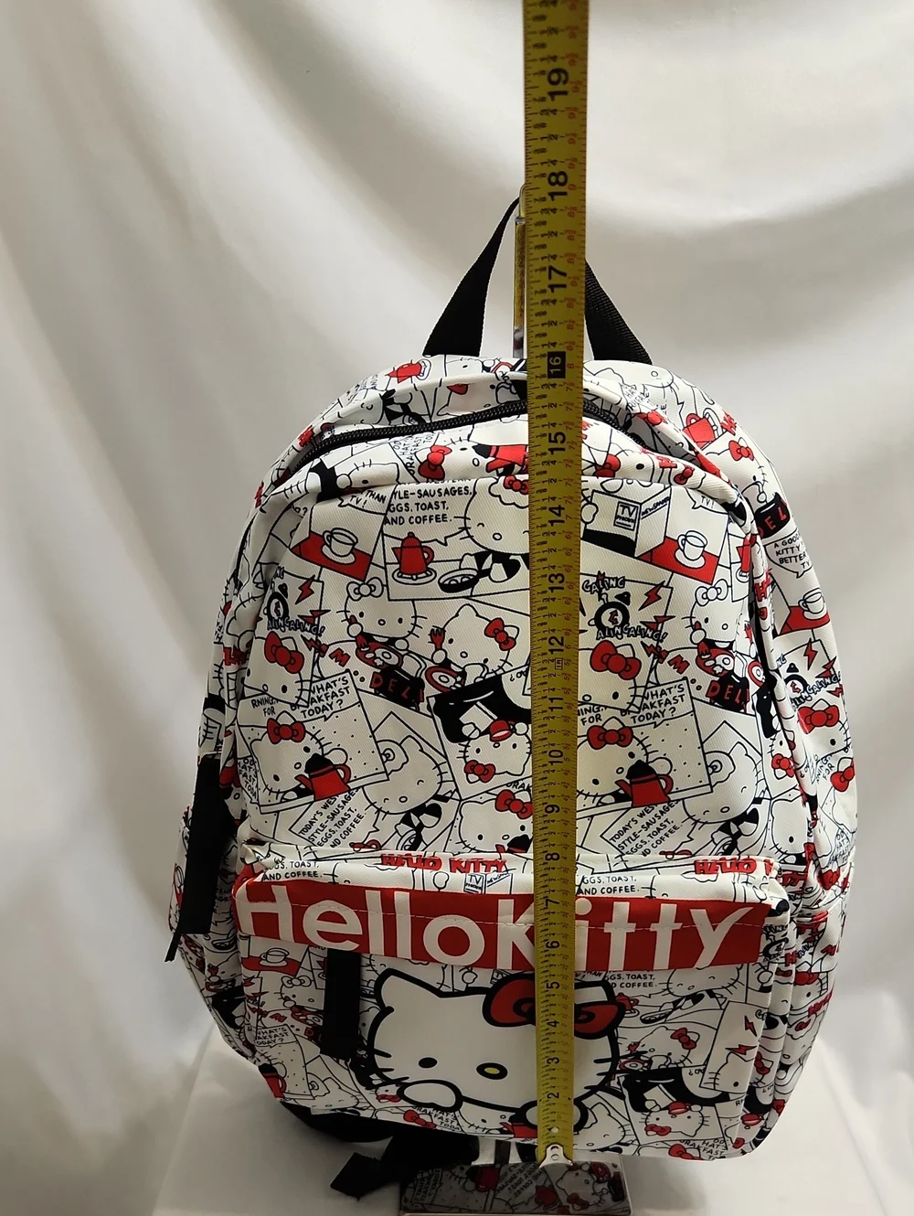 Hello Kitty All-over Print Red White Backpack